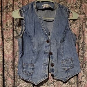 Time and Place Blue Denim Vest Cica 1970s The CONCERT This Vest Has Seen.